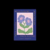 Poster Deux Fleurs Dunkelblau A4