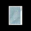 Poster Woodblock Print Blue A3